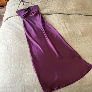 Princess Polly Fireproof Halter Maxi Dress – Plum